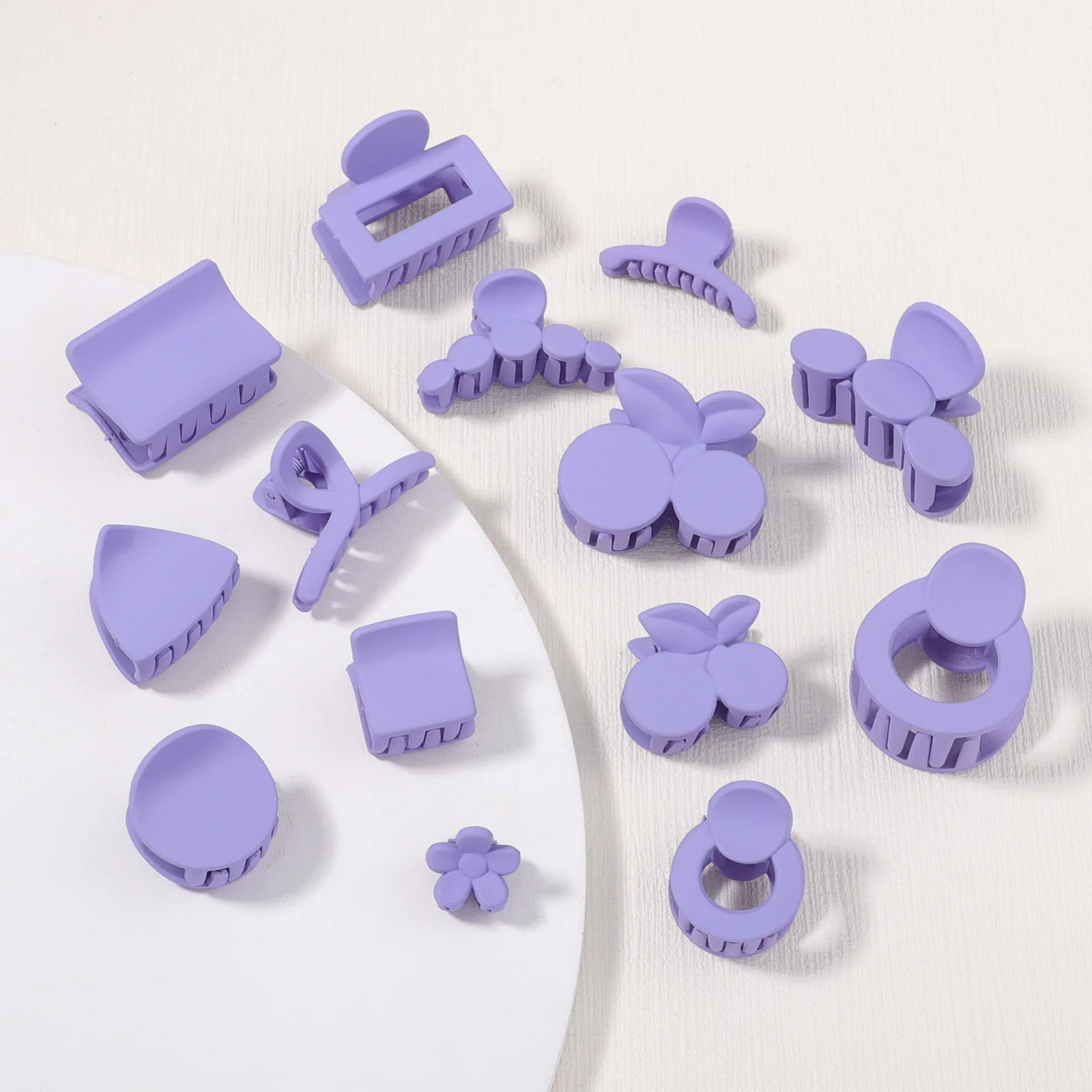 

New Purple Hair Claws Crab Acrylic Barrettes Elegant Hair Clips Simple Women Headwear Hair Accessories Ponytail Claw Clip Crabs