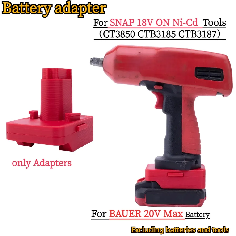 Фото Адаптер аккумулятора для литий-ионного аккумулятора BAUER 20 В Max к SNAP 18 В на Ni-Cd CT3850 CTB3185 CTB3187 Аккумуляторные электроинструменты (только адаптер) №1