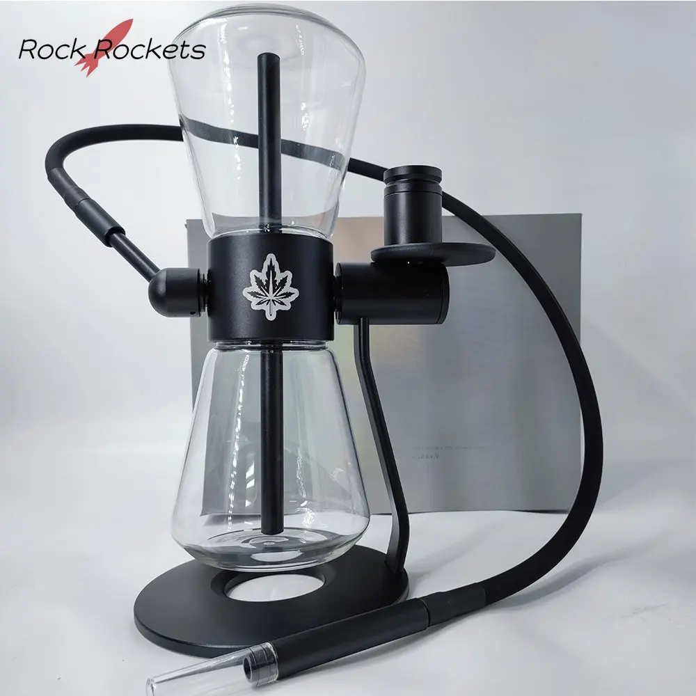 

R&R Hourglass Gravity Hookah Set Arab Glass Shisha 360 Rotating Narguile Completo Chicha Dropshipping Smoking Pipe Accessories