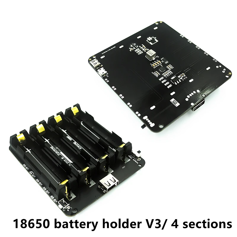 

Плата V3 с держателем аккумулятора 18650, совместима с Raspberry Pi 3, защита от перезарядки, 5 В, 4 секции
