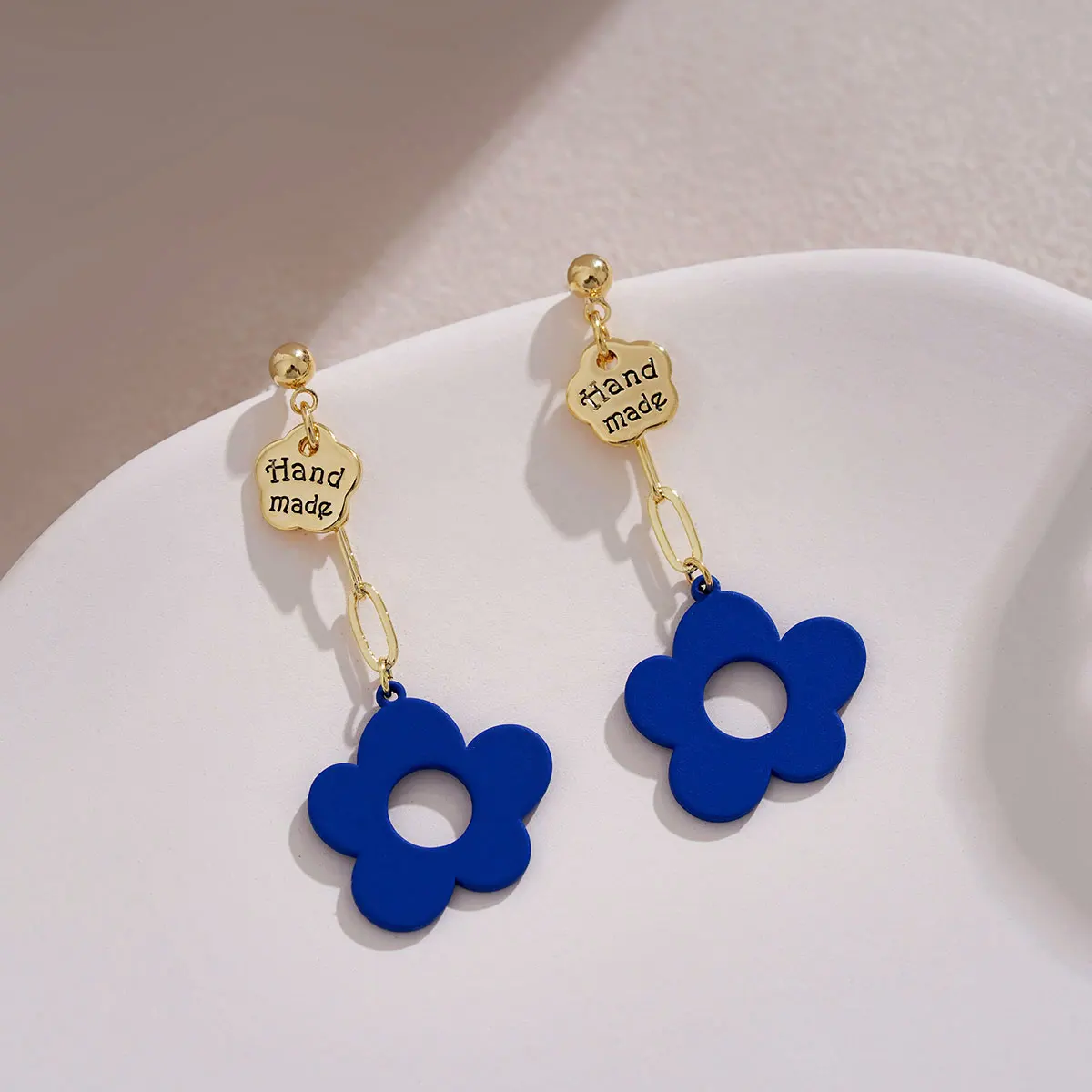 

Klein Blue Earrings Special Design Flower Niche Earrings Blue High-end Sun Flower Earrings New Trend Earring for Woman