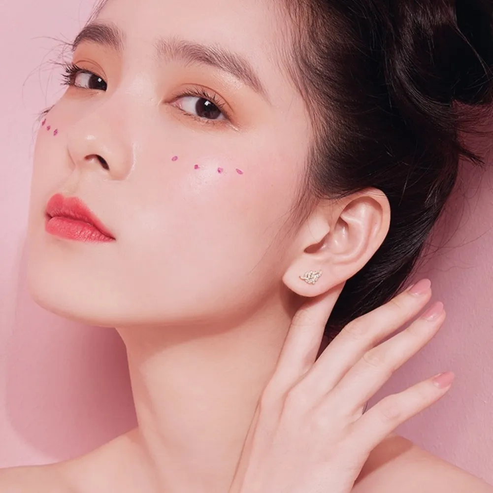 

Leaf Stud Earrings Women Simple Cold Wind Earrings New Style Silver Earrings 2022 New Fashionable