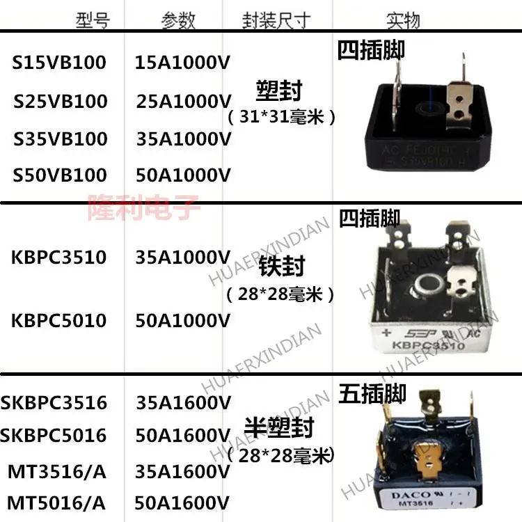 Новый оригинальный S35VB100 S25VB100 KBPC3510 SKBPC5016 KBPC5010 S15 S50 |