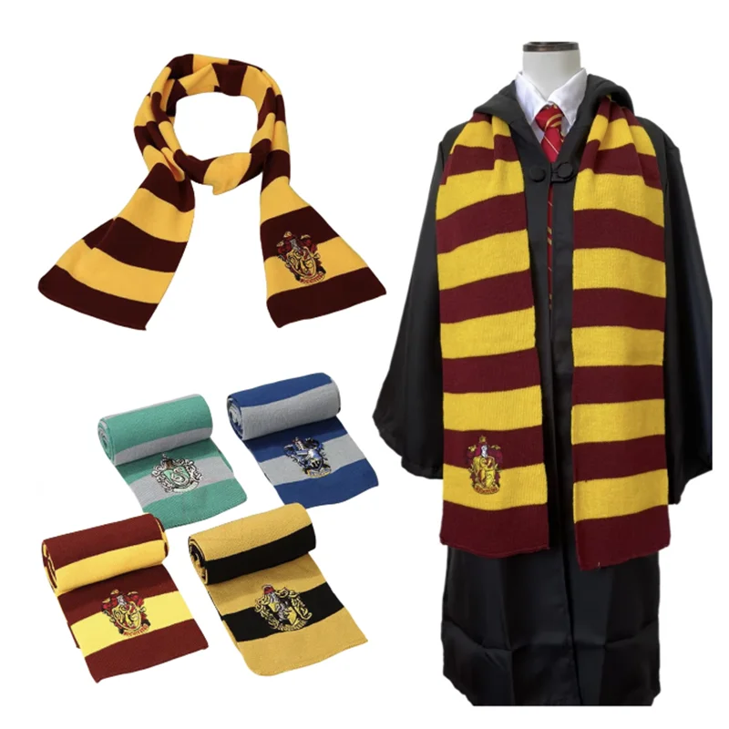 Классический 4-цветный шарф Волшебная школа Хэллоуин Харрис Хогвартс Слизерин