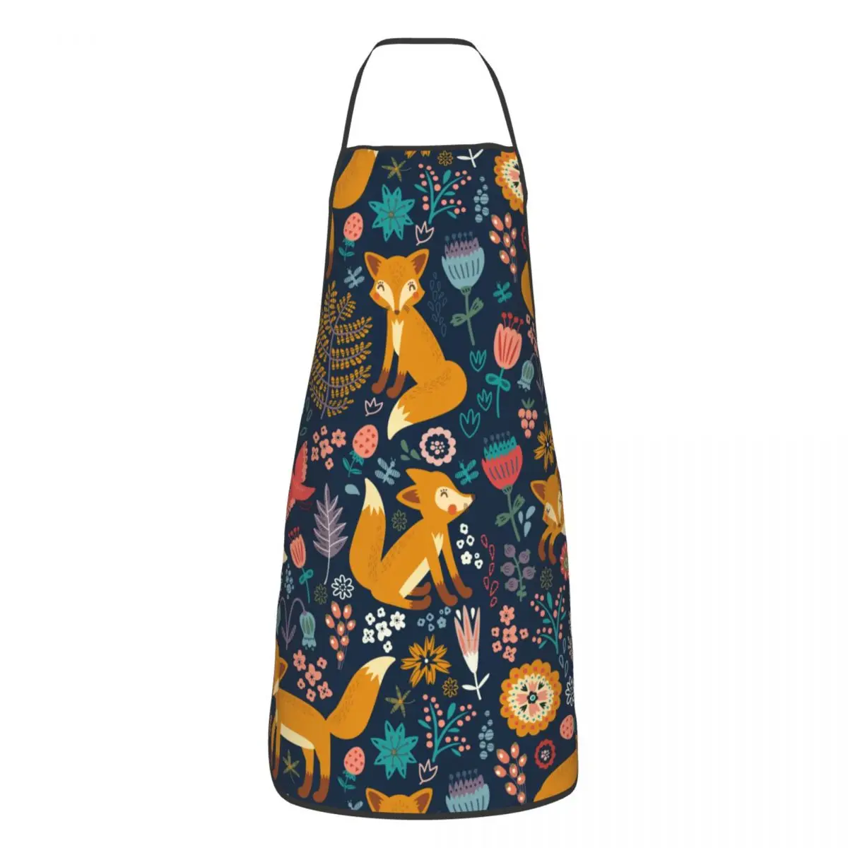 

Fox Apron for Women Men Waterproof Kitchen Bib Household Cleaning Tablier