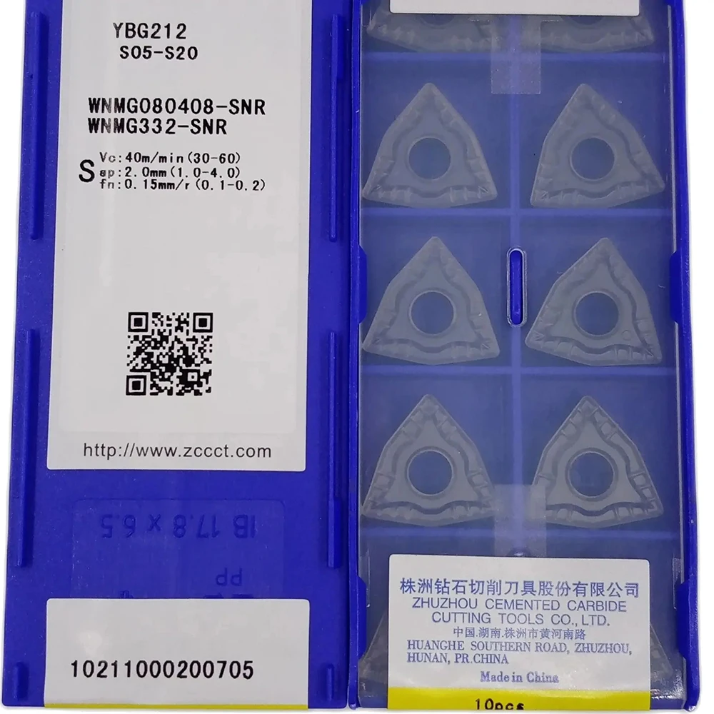ZCC WNMG080408-SNR YBG212 YBG105 YBS103 Токарные Инструменты 10 шт./коробка WNMG 080408 для обработки