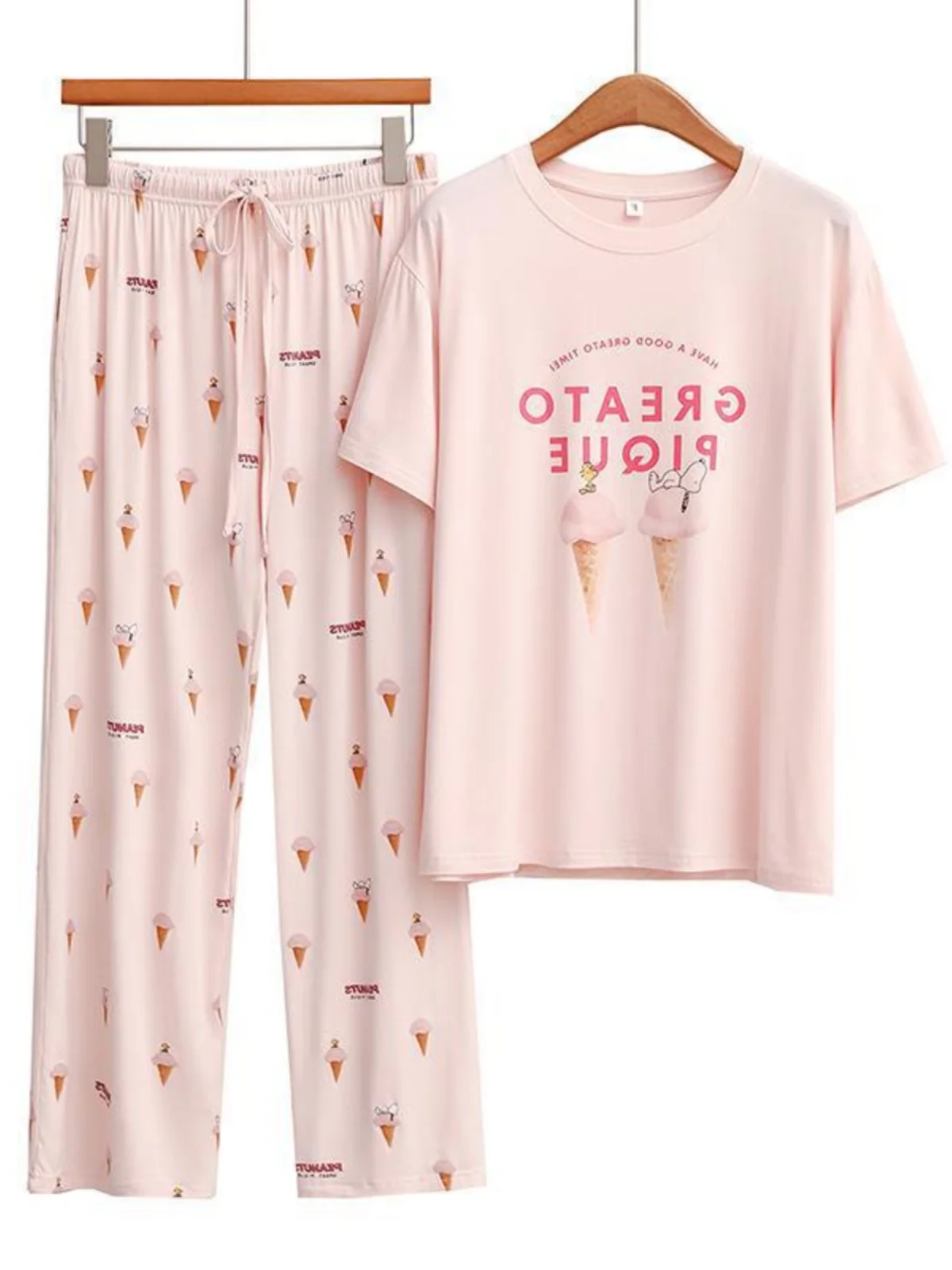 GP весна/лето тонкие модальные женские пижамы с буквами мороженого милые мягкие