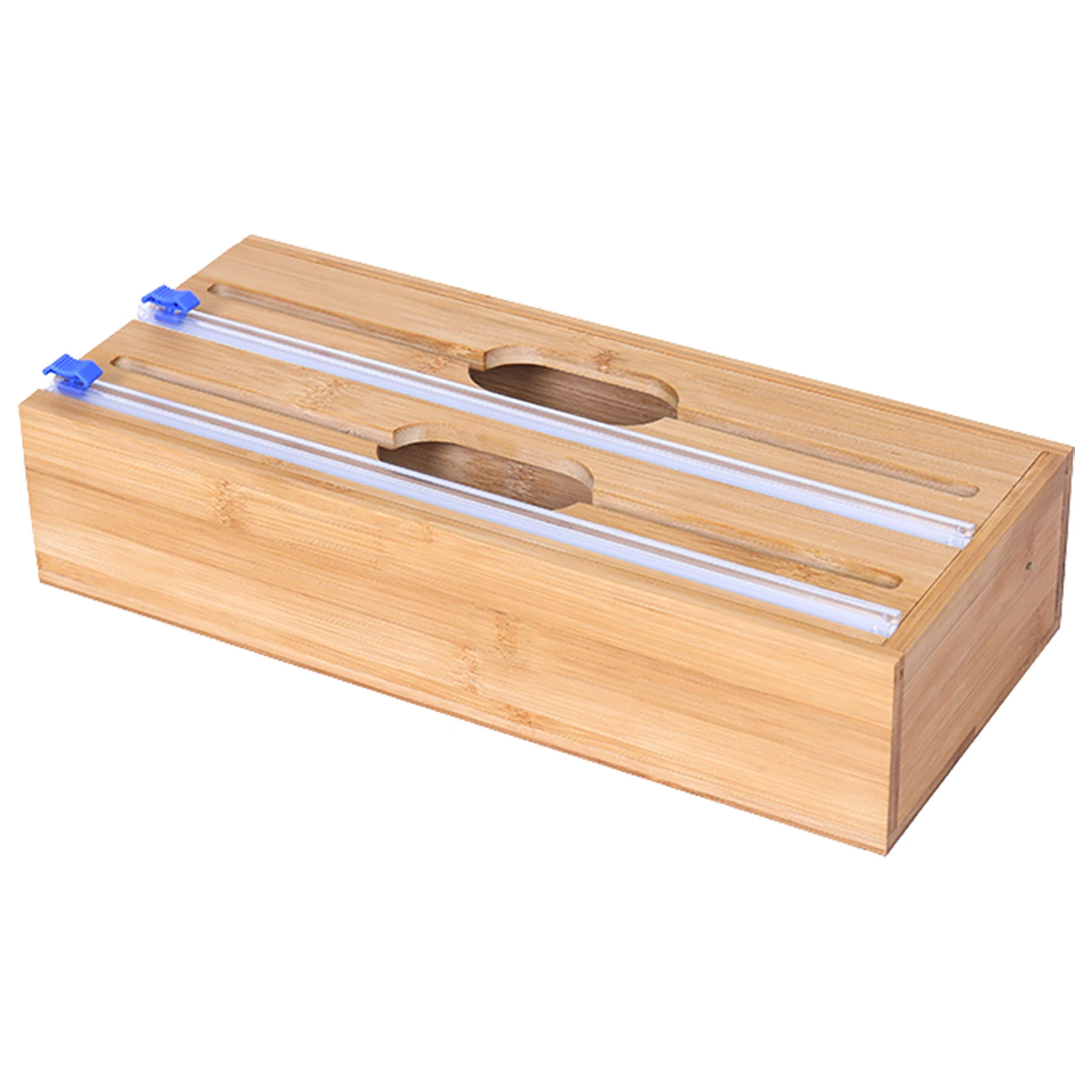 

Bamboo Tinfoil Dispenser Bamboo Roll Storage Holder For Kitchen Wooden Sliding Cut Aluminum Foil Roll Holders
