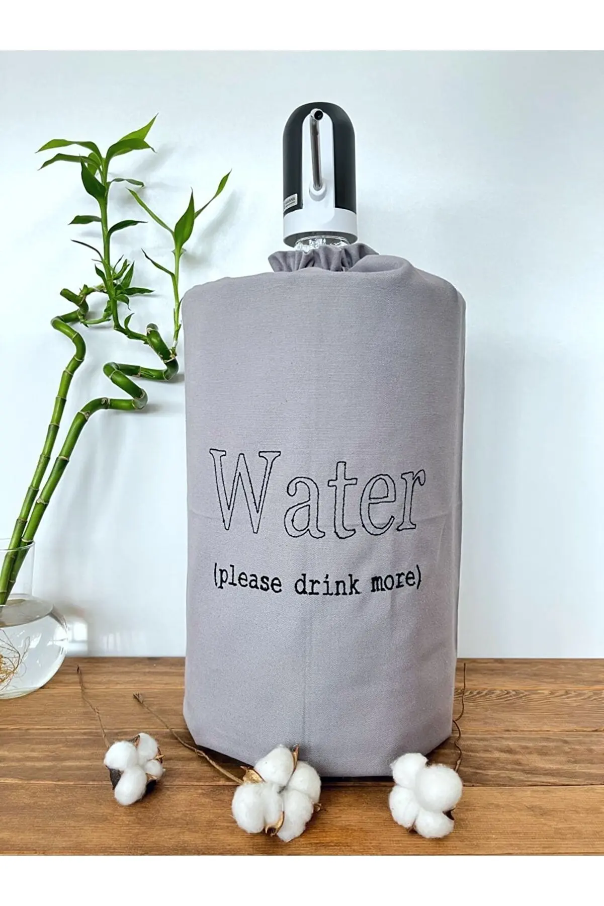 

Water embroidery Glass Carboy Case Gray Water Pitcher Glass Water Caret Cover 283228253
