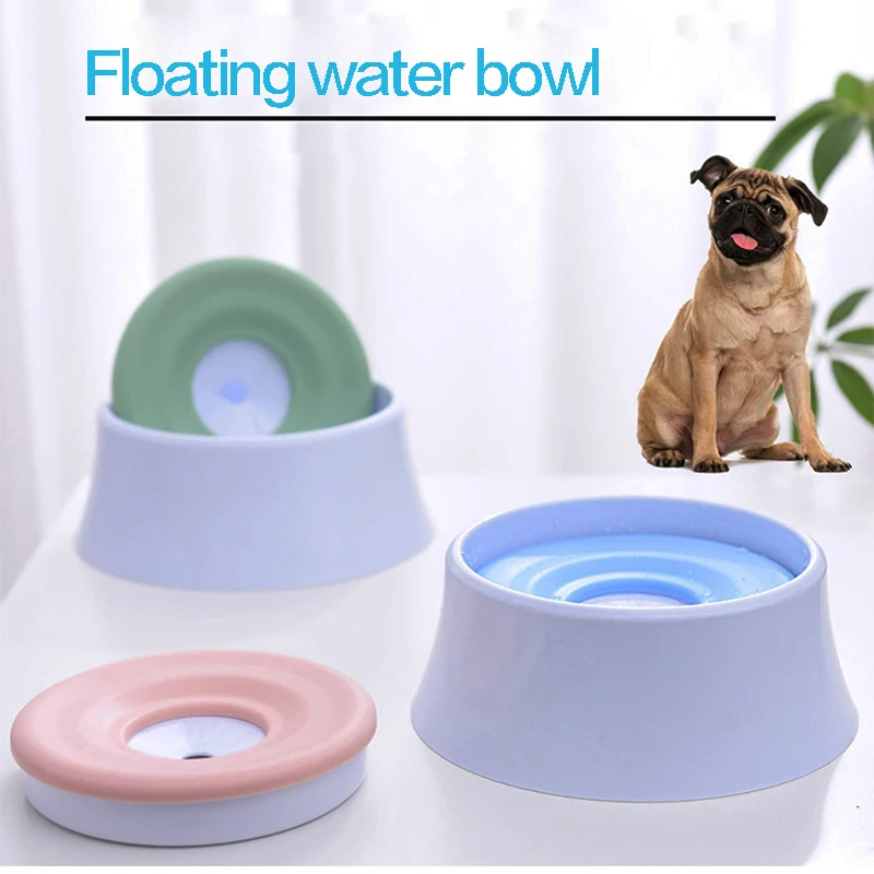 

1200ml Pet Cat Dog Water Bowl Floating Bowl Slow Water Feeder Dispenser Splash-proof Anti-Overflow Pet Fountain Accessories