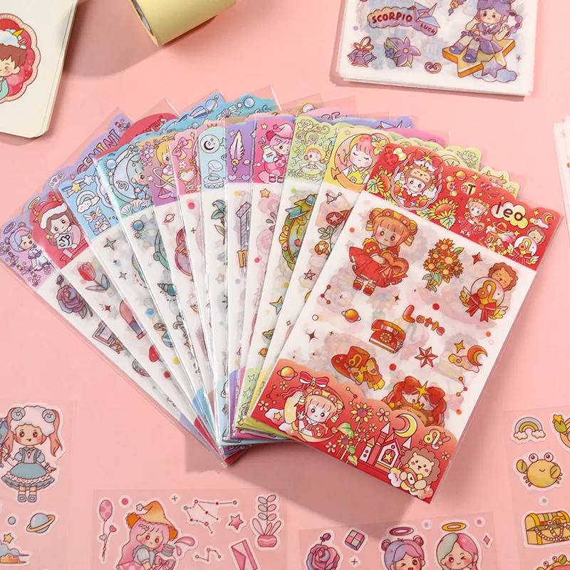 

24 pack/lot Kawaii Animal Girl Boy Stickers Cute Decorative Stationery Sticker Scrapbooking DIY Diary Stick School Supplies