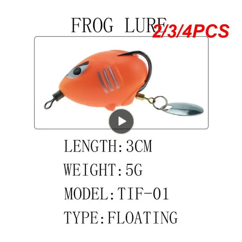 

2/3/4PCS Silicone Frog Type Bait Catfish Tackle Soft Bait Shad Fishing Lures Artificial Bait Fishing Lure Fishing Gear 4.5 G