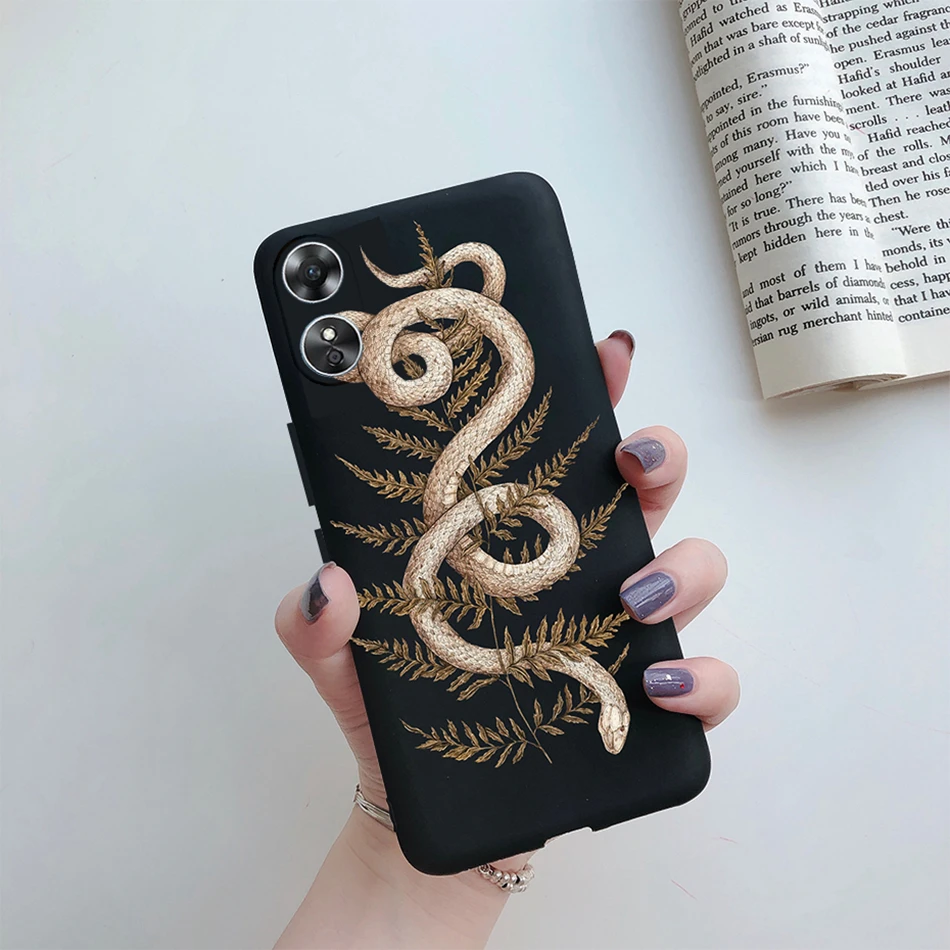 Противоударный чехол для OPPO A17 A17K 4G силиконовый мягкий с драконом из ТПУ Oppo A 17 K