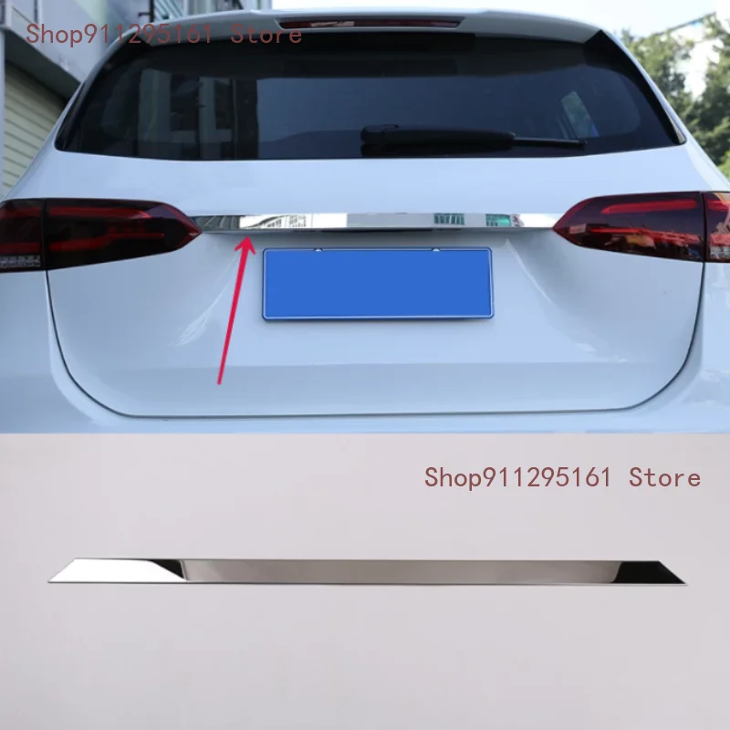 

For Mercedes Benz B Class W247 B200 2019-2020 Stainless Steel Car Tail Door Decoration Strips Trim Accessories