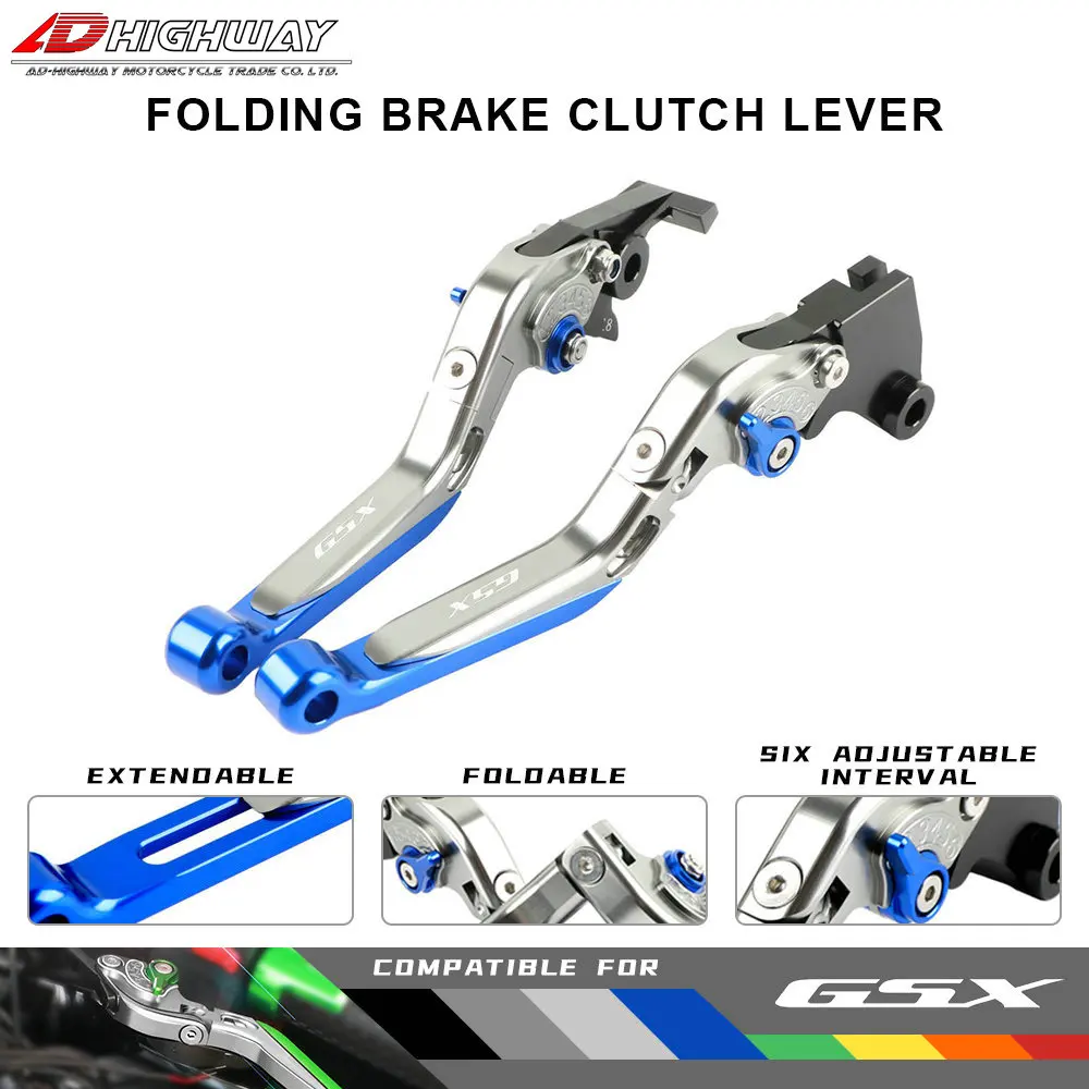 

CNC Aluminum Brake Handle Bar Lever Extendable Folding Adjustable Brake Clutch Levers For SUZUKI GSX650F 2008-2017 2016 2015