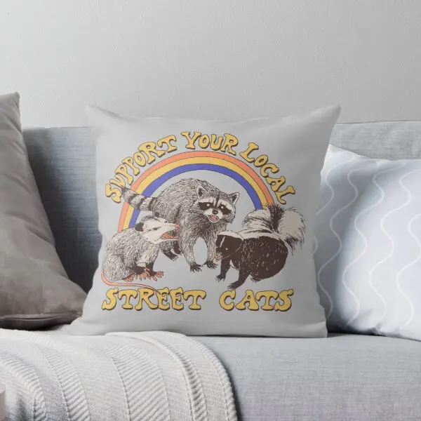

Street Cats Printing Throw Pillow Cover Fashion Hotel Decorative Anime Throw Car Wedding Fashion Sofa Pillows not include