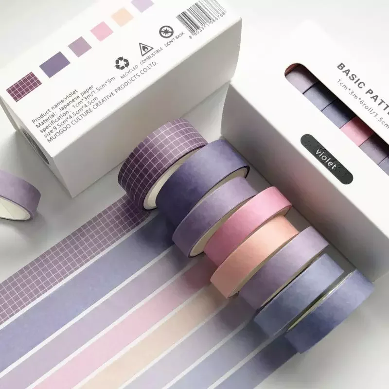 

8rolls/set Solid Color Washi Tape Diy Decoration Scrapbooking Masking Tape Adhesive Tape Sticker Scrapbooking Tape Stickers