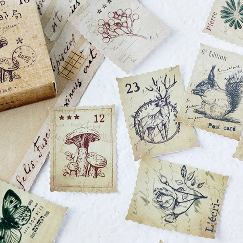 

20packs/lot New Little Forest Post Office Mini Paper Sticker Decorative DIY Paper Stickers Label Sealing Scrapbooking Wholesale