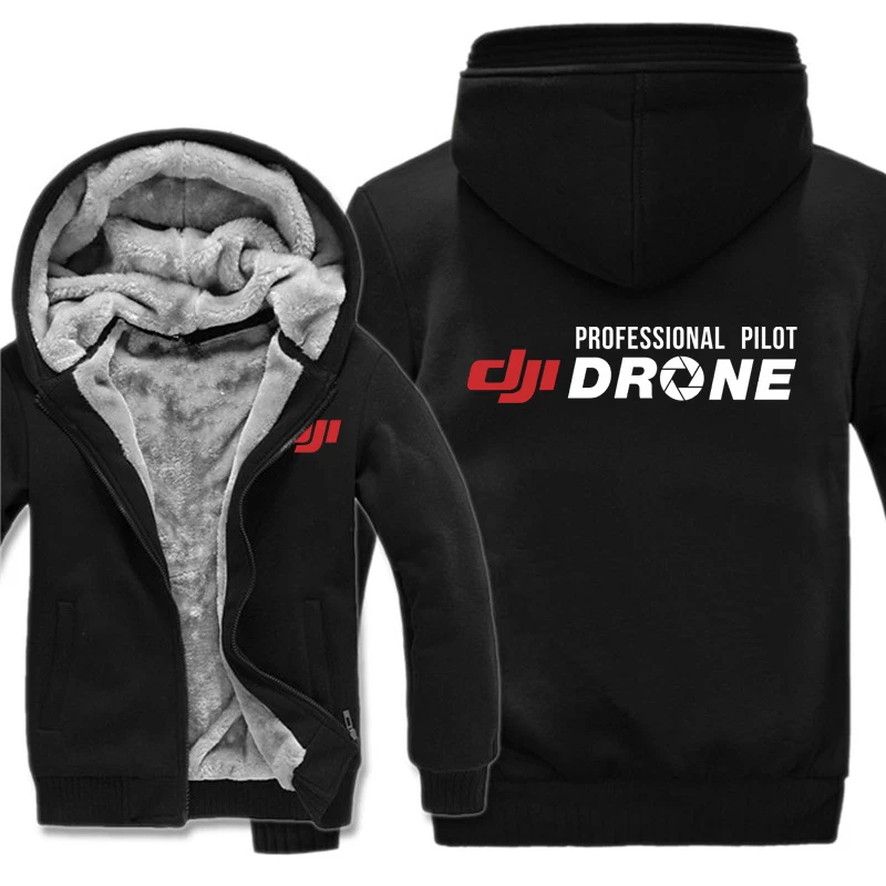 

2022 NEW DJI Logo Pilot Drone Hoodies Men Thicken Autumn and Winter New DJI Phantom Mavic Sweatshirt Mans Coat College Style