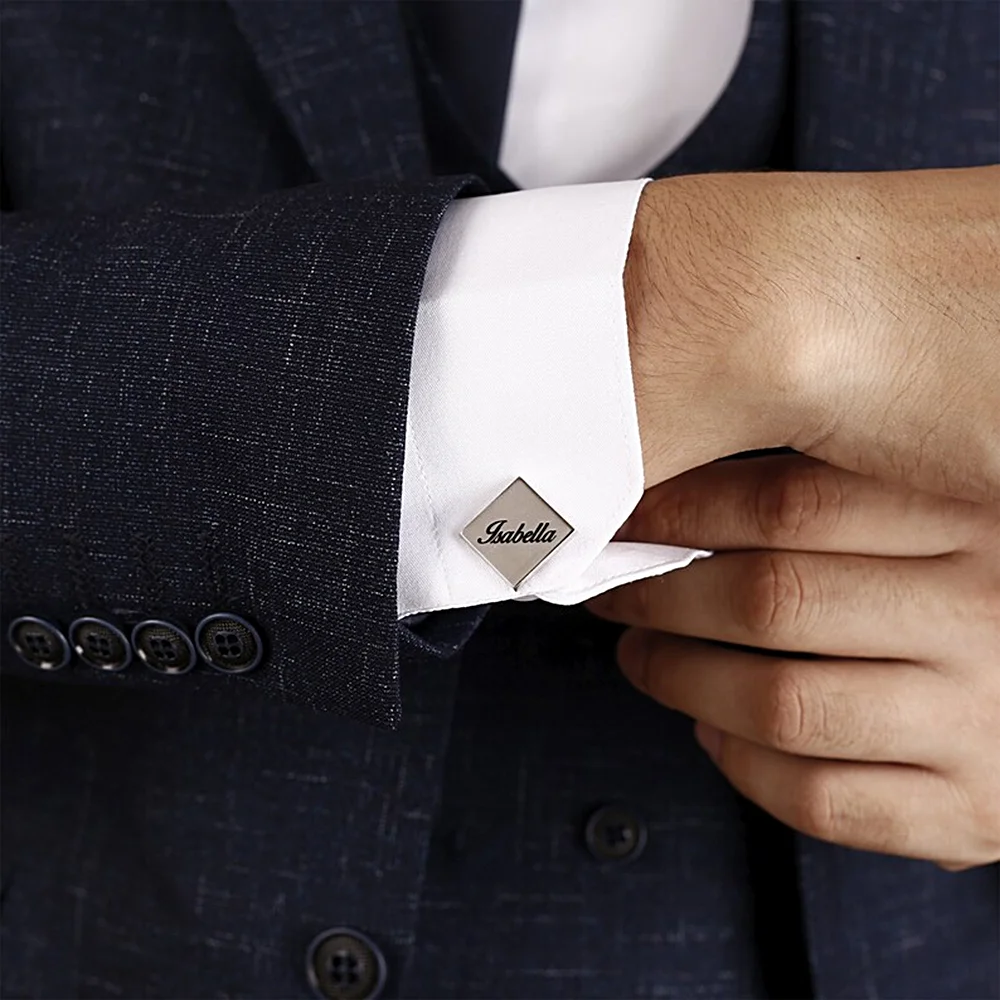 Запонки из нержавеющей стали под заказ для мужчин подарок запонки рубашки