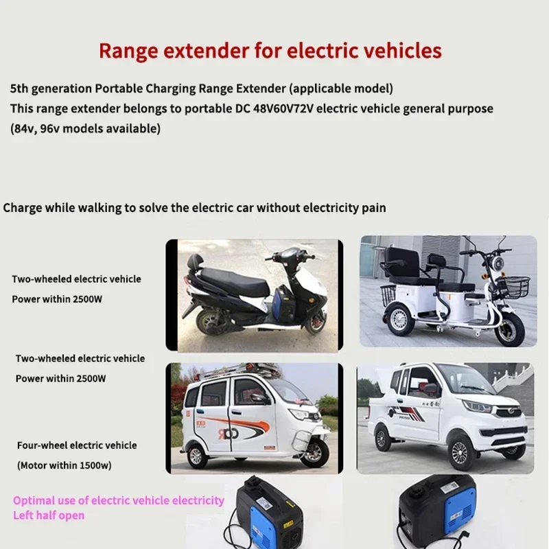 ZQ1000 Четырехтактный бензиновый генератор 700 Вт Электрический двухколесный