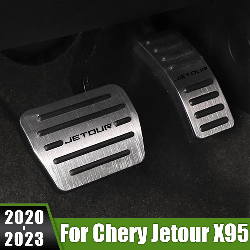 

For Chery Jetour X95 2020 2021 2022 2023 Aluminium Car Fuel Gas Accelerator Brake Clucth Pedal Non Slip Pads Cover Accessories