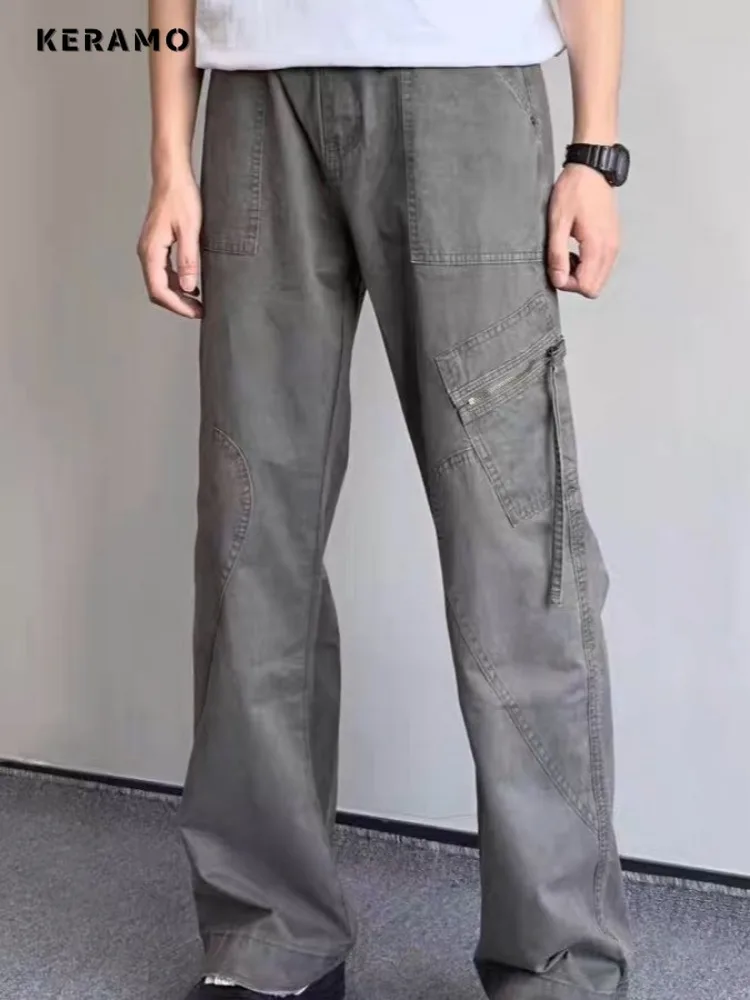 Винтажные джинсовые брюки Y2K в стиле 1920-х с мешковатым эффектом женские