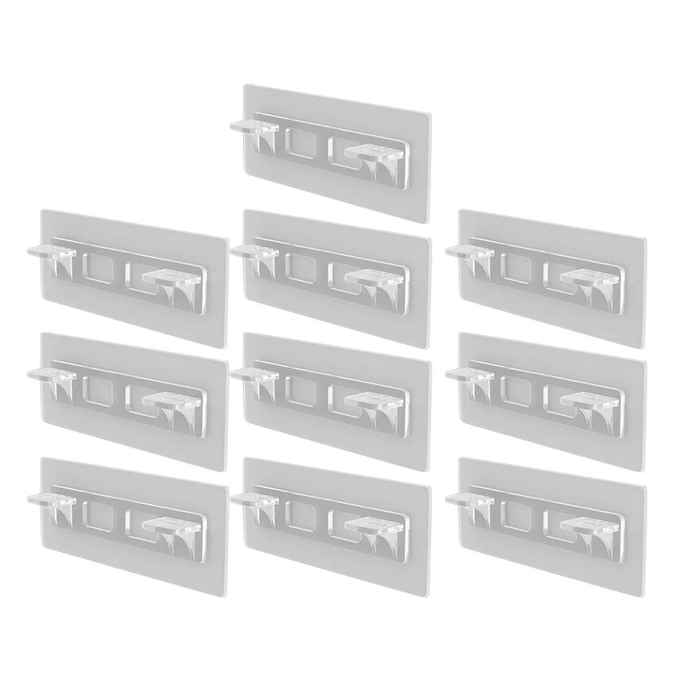 10 Pcs Shelf Holder Support Closet Partition Pin Punch Free Plastic Racking Metal Shelving Bracket