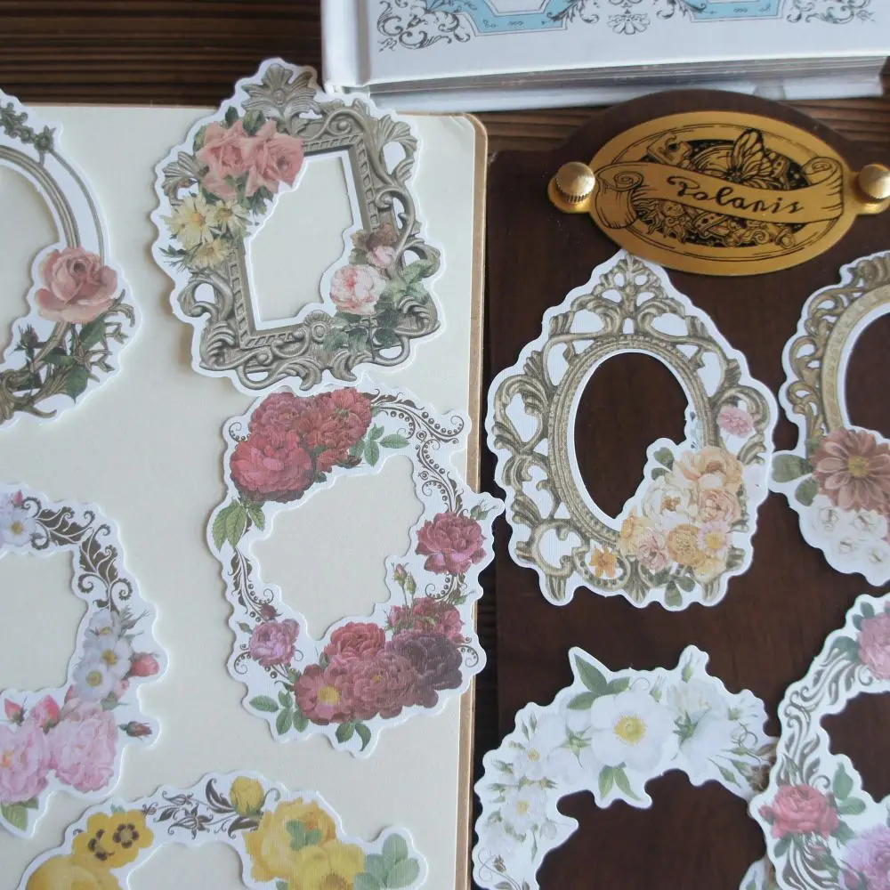 10 листов Алиса история красочный цветок зеркальная рамка дизайн крафт бумага