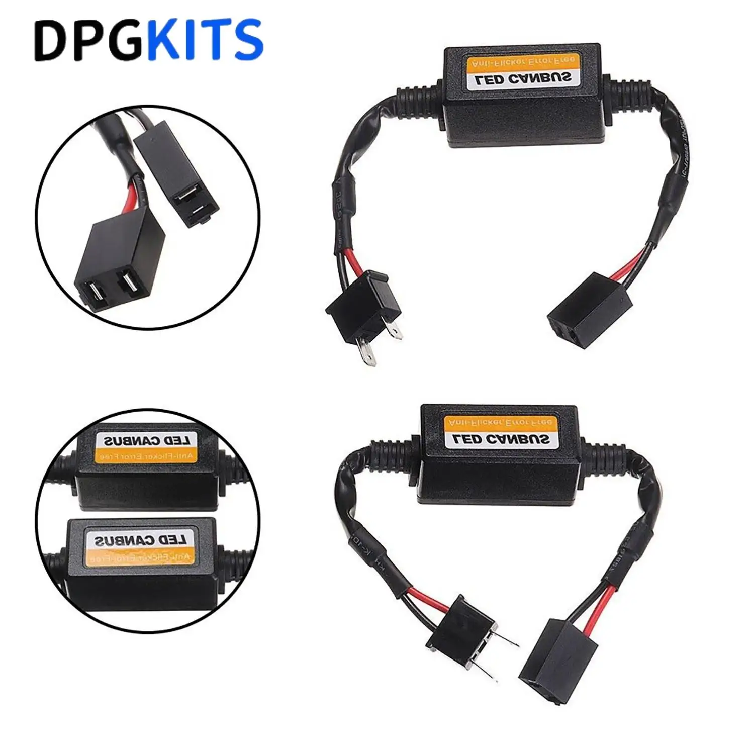 

2 шт. H7 фара 9 В-16 В светодиодный декодер Canbus, резистор без ошибок, анти-мерцание