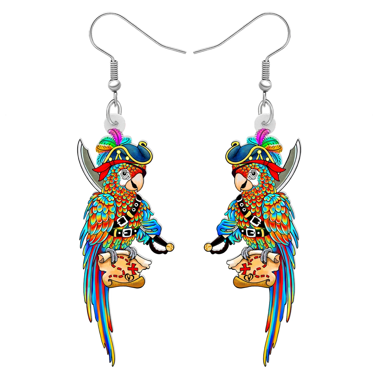 BONSNY Хэллоуин акриловая Новинка Карта сокровищ пиратский попугай искусственные