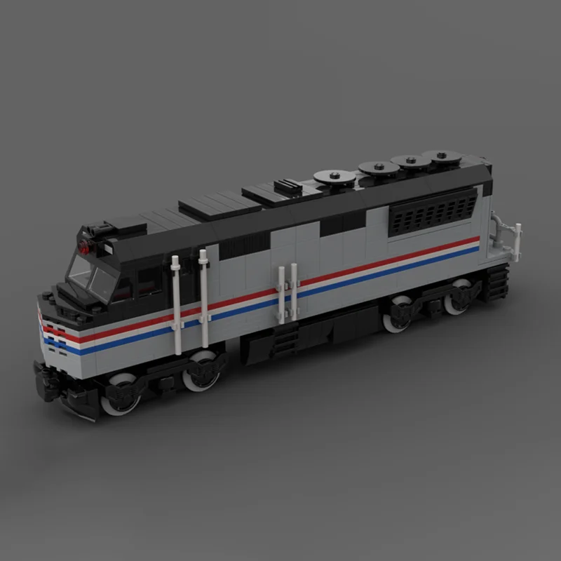 Серия железнодорожных поездов Moc строительные кирпичи EMD F40PH модель поезда