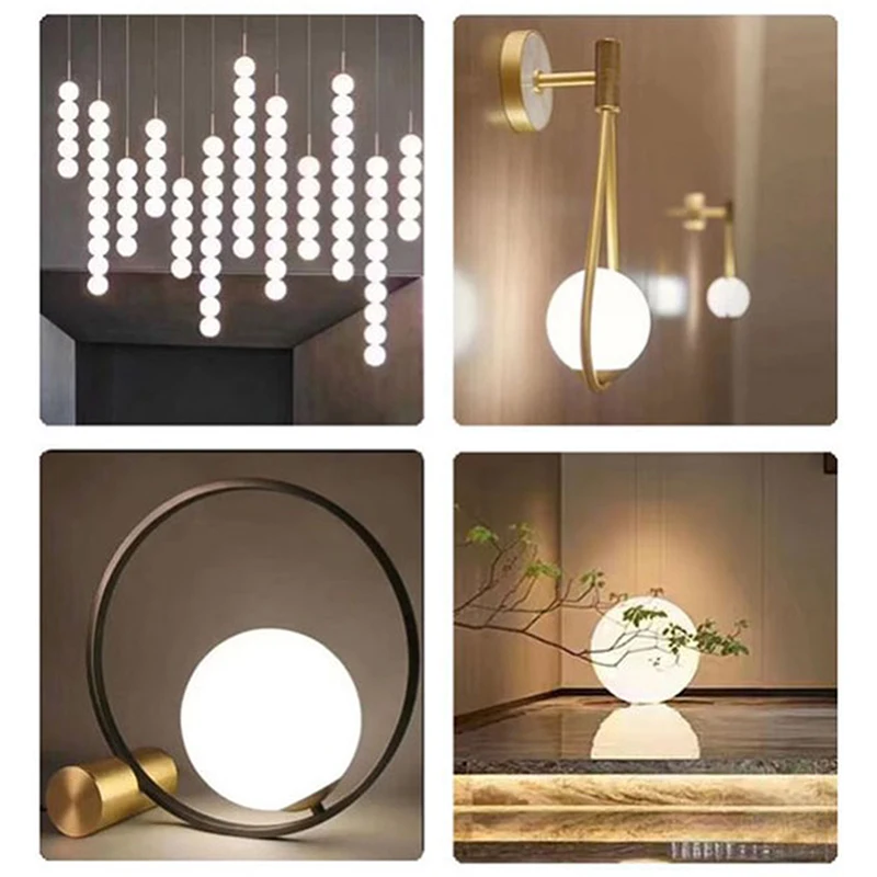 Абажур из белого стекла с затемнеющей сферой матовый Lystra для E14E27 аксессуар лампы