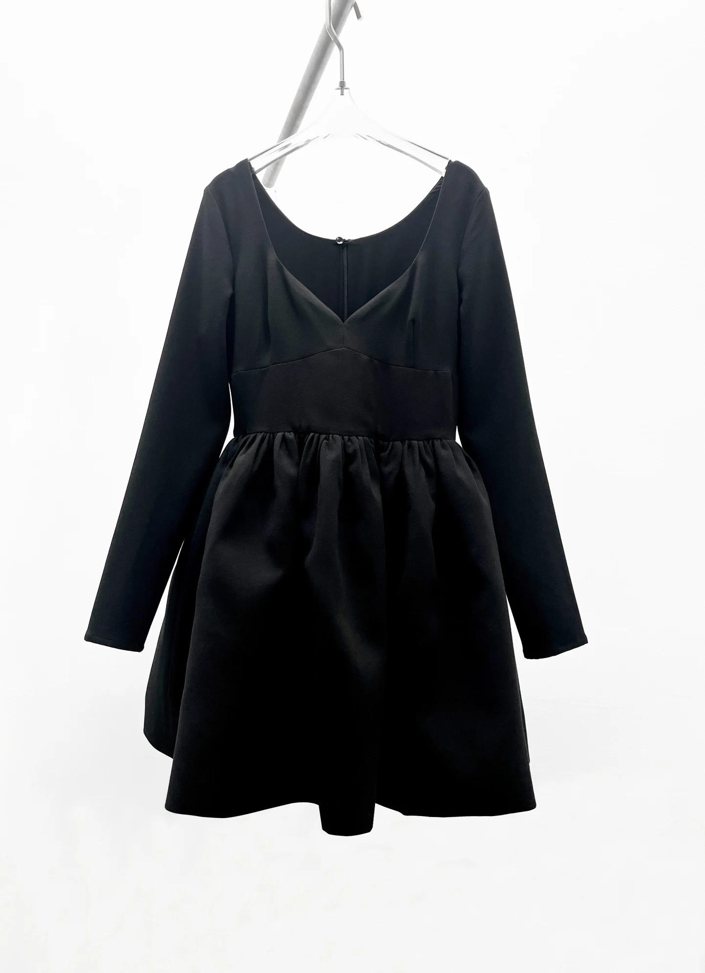 Black square neck dress children spring and autumn Spice girl birthday little dress skirt Peng Peng princess skirt