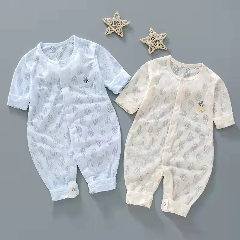 

Baby Onesie Thin Air Conditioning Clothes Summer Clothes Long-sleeved Male and Female Newborn Clothes Baby Clothes