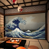 japanese ukiyo e big waves hd photo wallpapers and wind background wall paper 3d for japanese cuisine sushi restaurant decor
