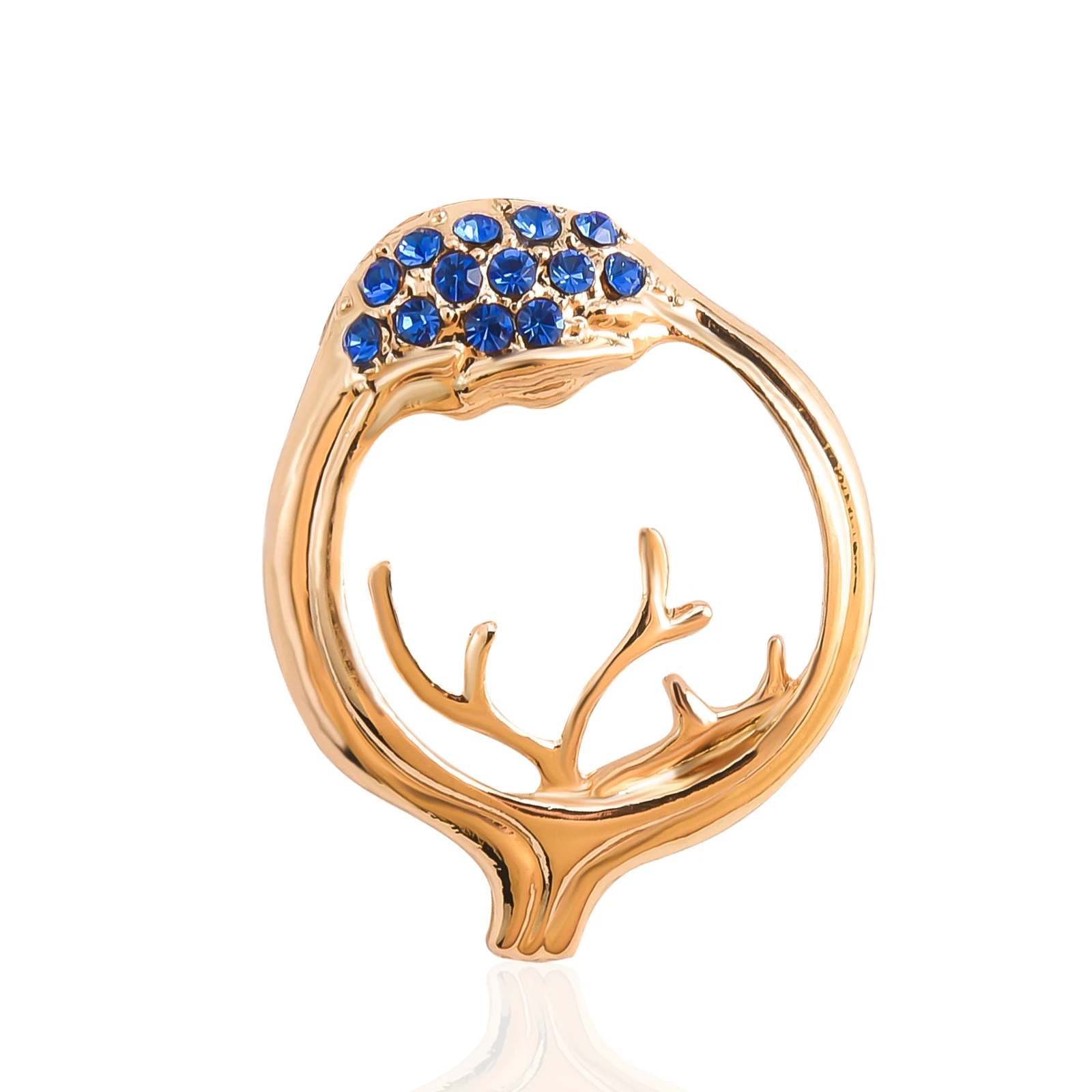 

Eyeball Pin Blue Crystal Zircon Metal Material Medical Biological Research Brooch Human Organs Badge Jewelry for Doctor Nurse