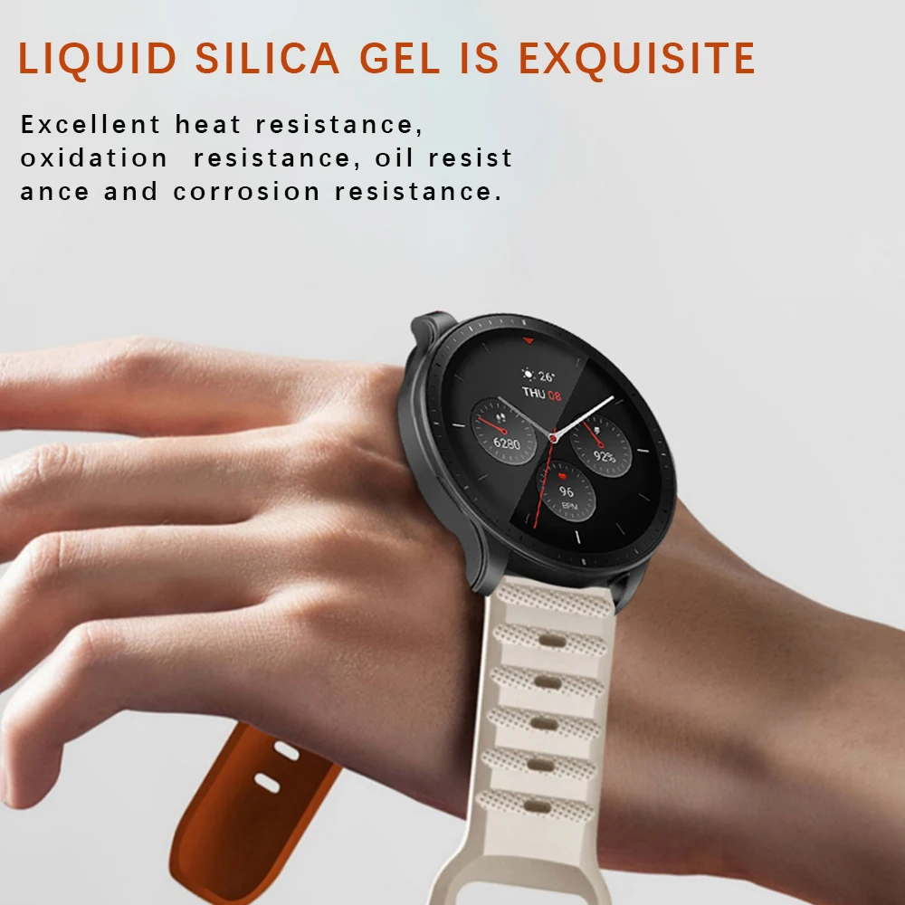 20/22mm Sport Silicone Strap For Samsung Galaxy Watch 4 5 pro 40mm 44mm 45mm 42/46mm active 2 bracelet for Huawei GT2/3 pro band