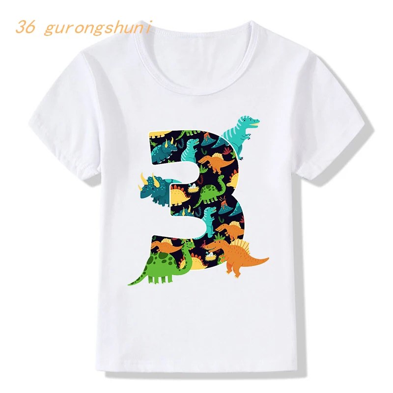 Футболка для мальчиков футболки на день рождения Детская футболка с рисунком