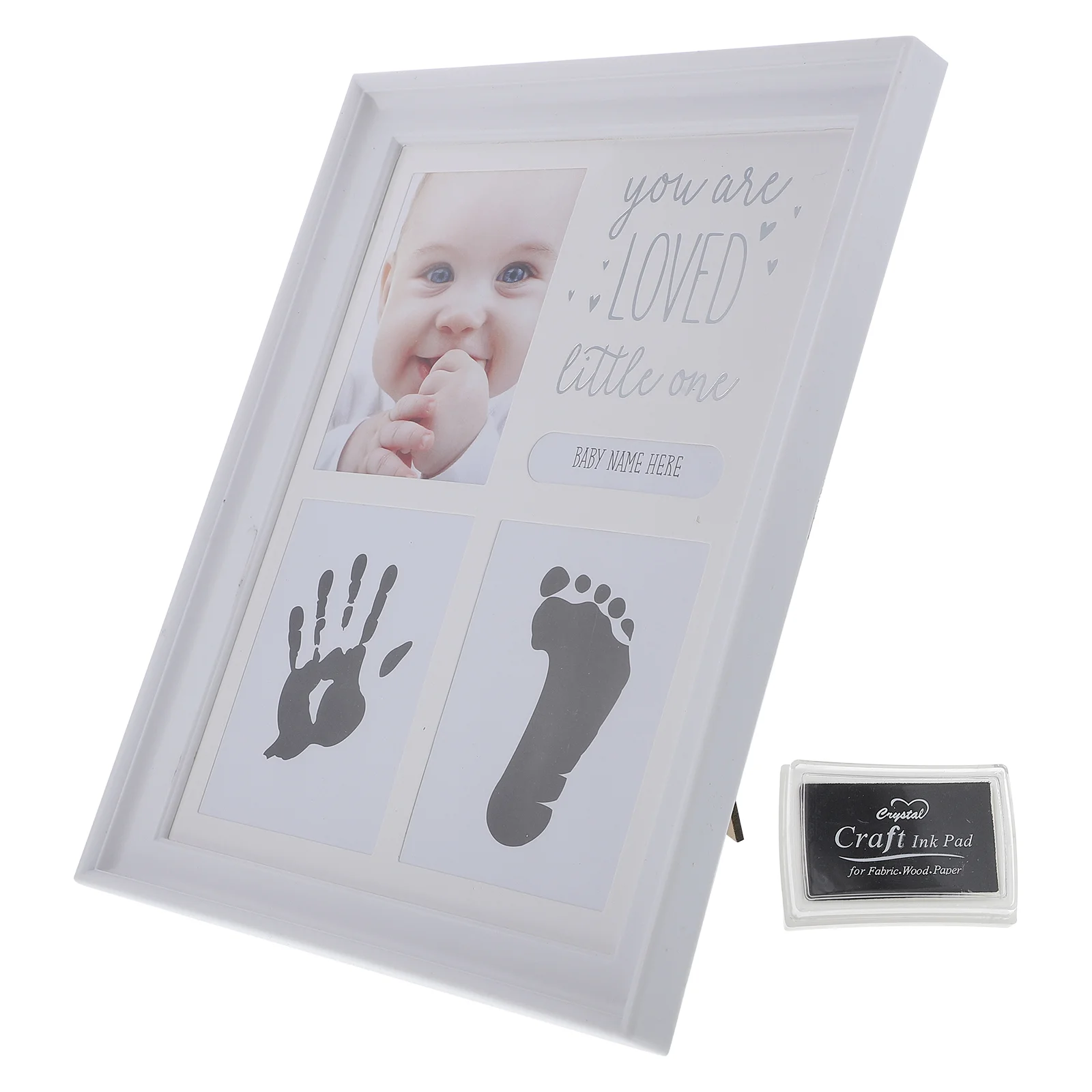 

Hand Foot Inkpad Photo Frame Memento Infant Handprint Picture Gift Baby Pvc Keepsake Footprint Newborn Kit Chair