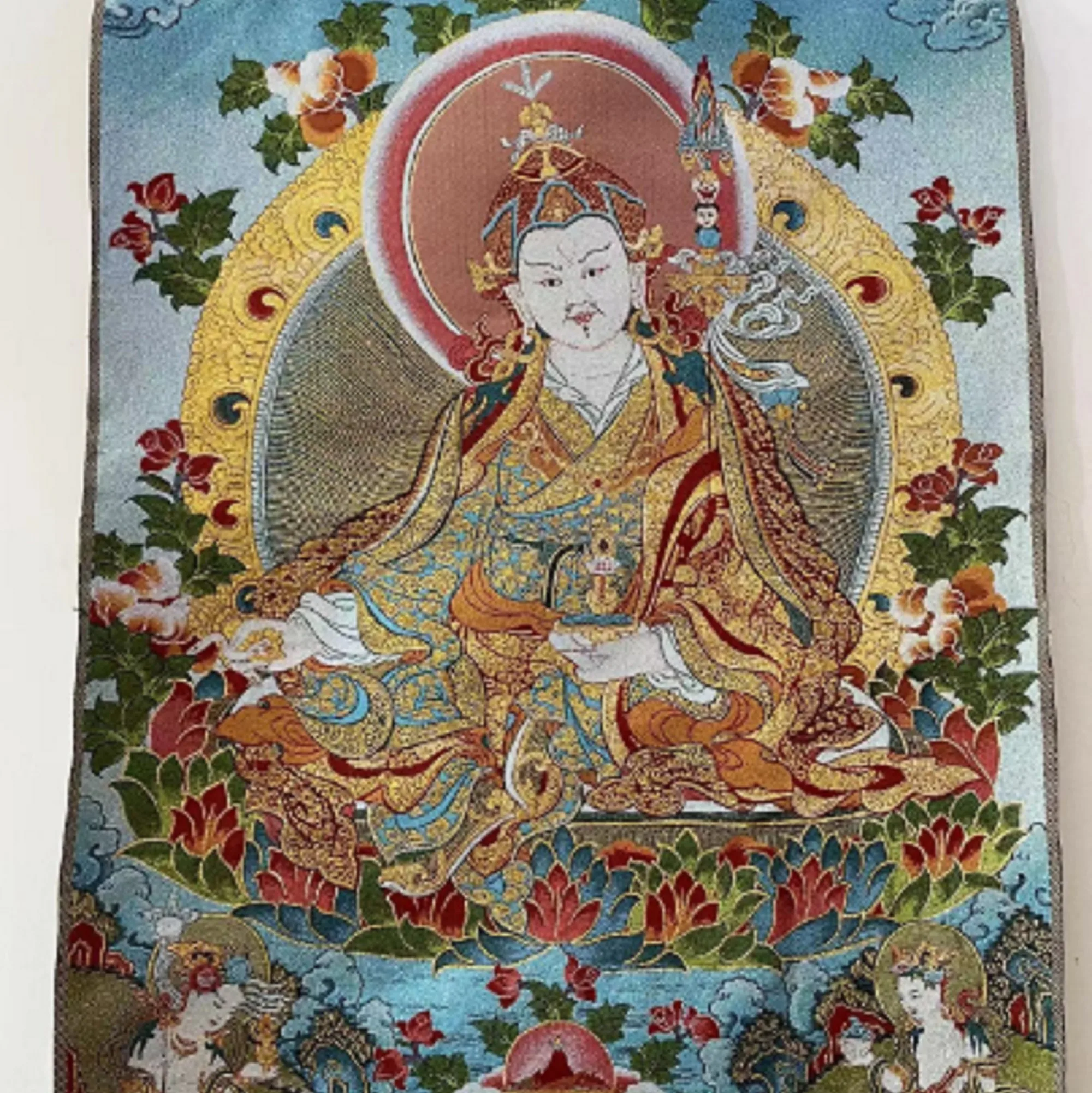 

Tibetan handmade brocade Buddha paintings Thangka cloth paintings, hanging paintings collection