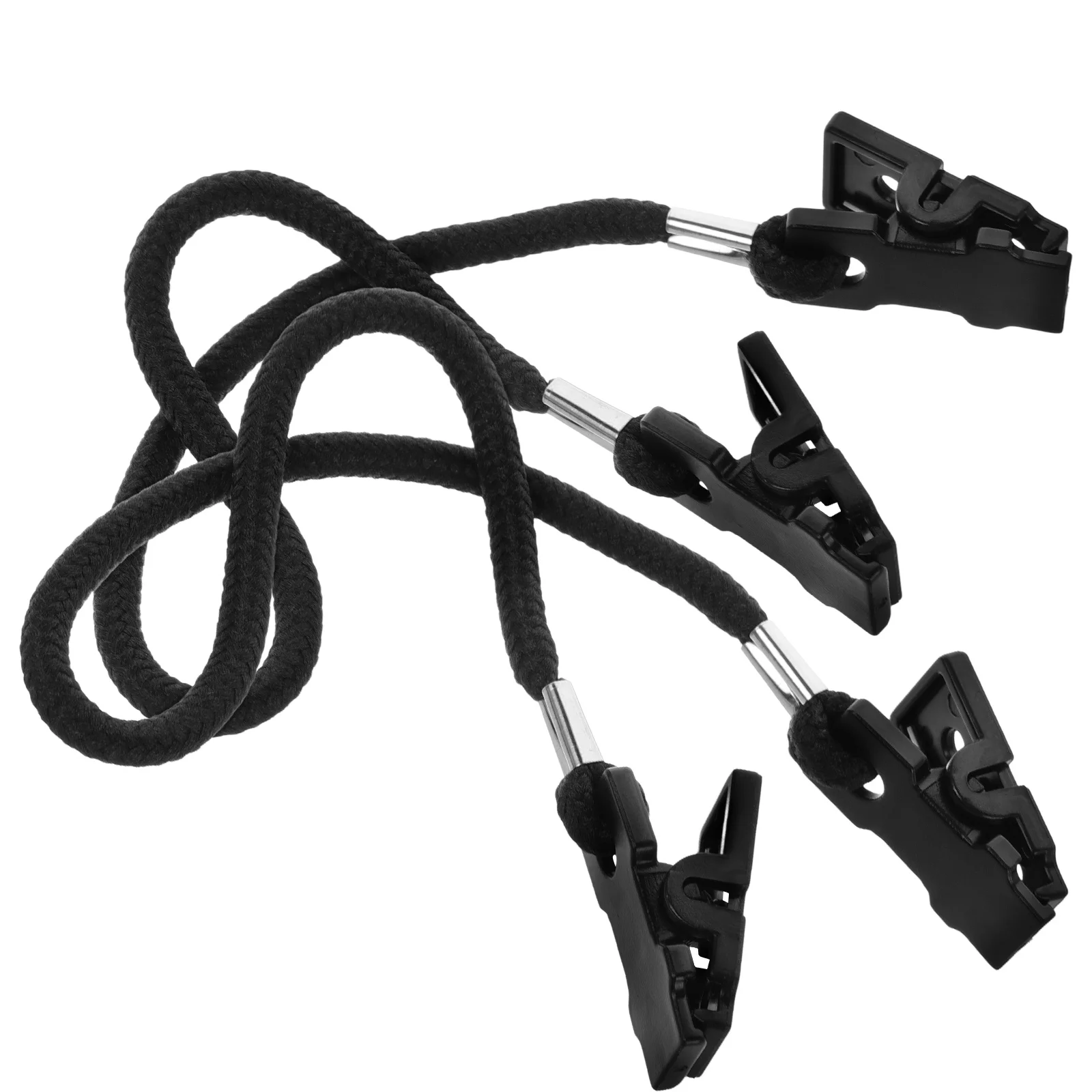 2-х шт. фиксатор шапки для шнура рыбалки зажимы троса черный ветрозащитный ремень