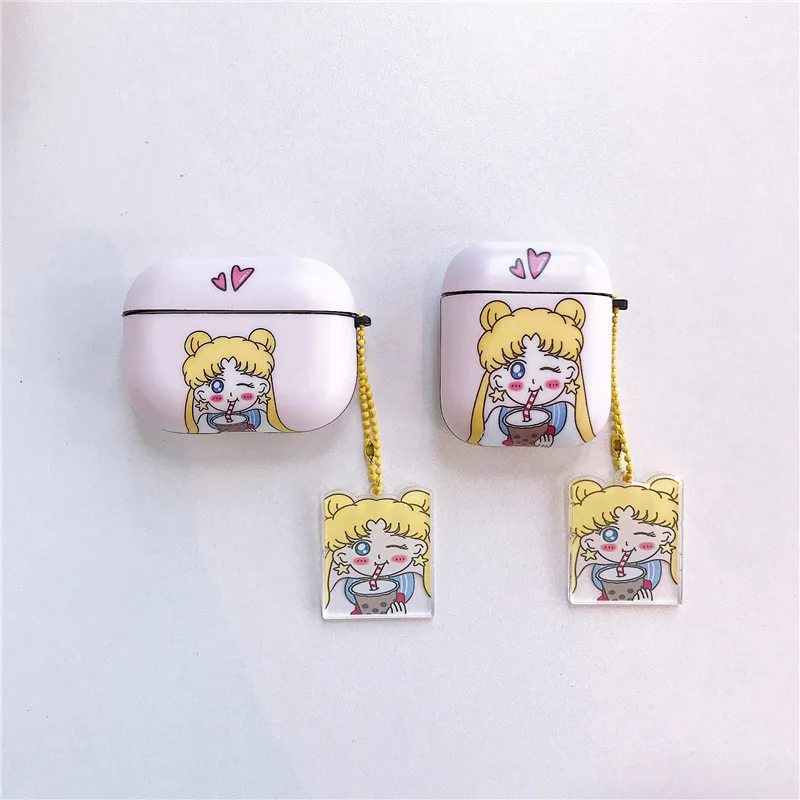 

Creative Cartoon Cute Girl Drinks Apple AirPods 2 Case Cover AirPods Pro Case IPhone Earphone Accessories Air Pod Case