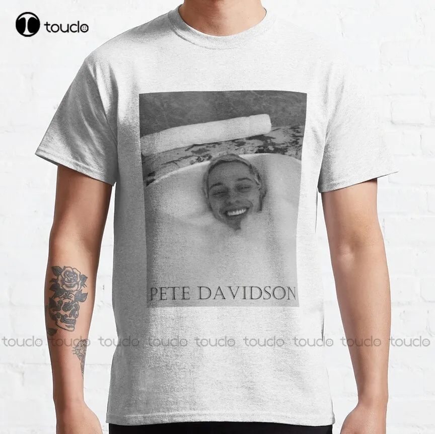 

Pete Davidson In Bath Classic T-Shirt Oversized Shirts Funny Art Streetwear Cartoon Tee Custom Gift Xs-5Xl All Seasons Hip Hop