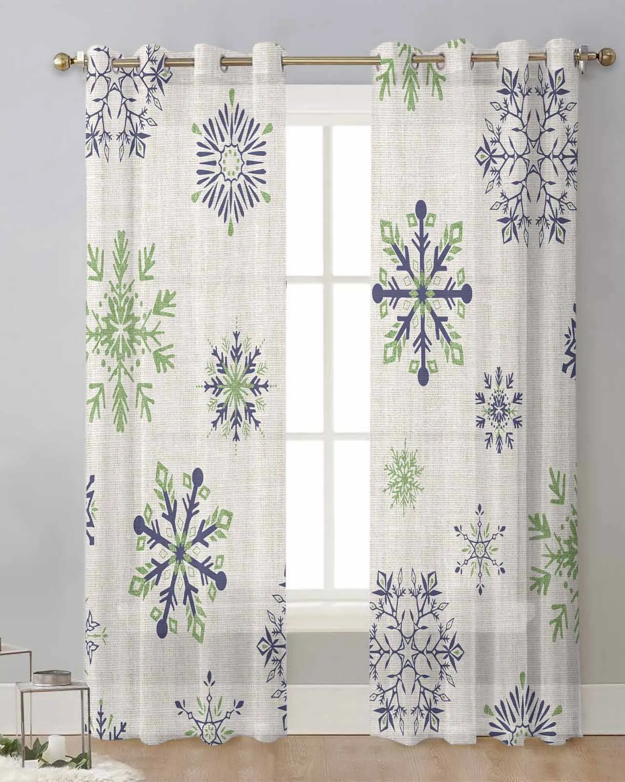 Рождественские занавески с буквами и снежинками тюлевые шторы для гостиной