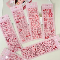 cute magic cherry blossom love laser sticker scrapbooking material happy planning kawaii stationery decoration stickers