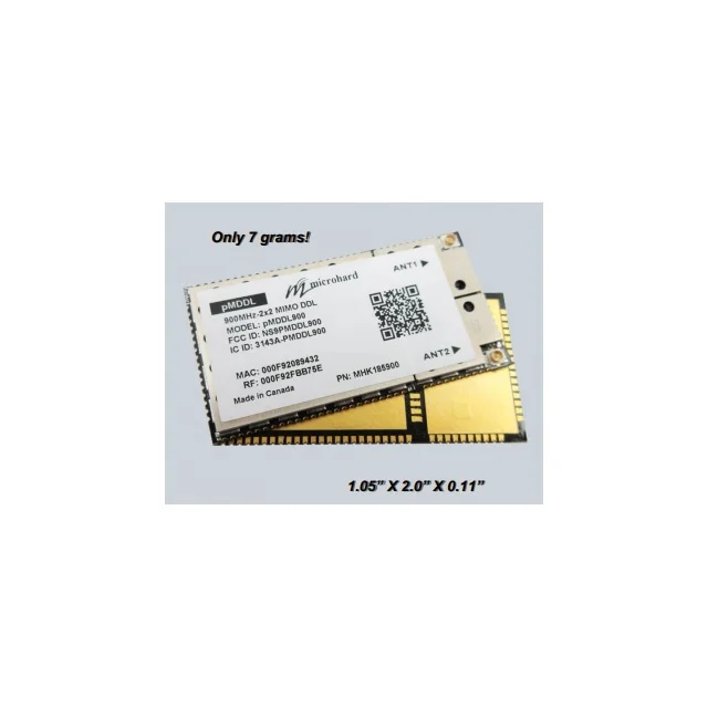 Фото Миниатюрный цифровой модуль передачи данных Microhard OEM 900 МГц MIMO(2X2) с ультракомпактным корпусом, LDPC, PMDDL900 №4