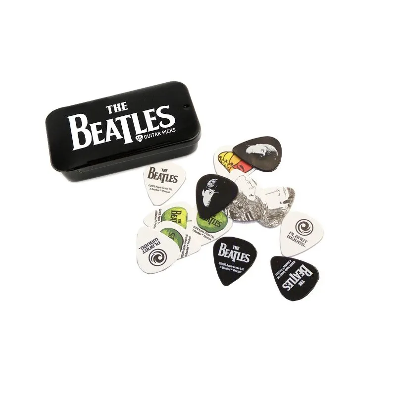 Медиаторы PLANET WAVES by D'ADDARIO 1CAB4 15BT1 Beatles Signature Logo в жестяной коробке 15шт|Детали и