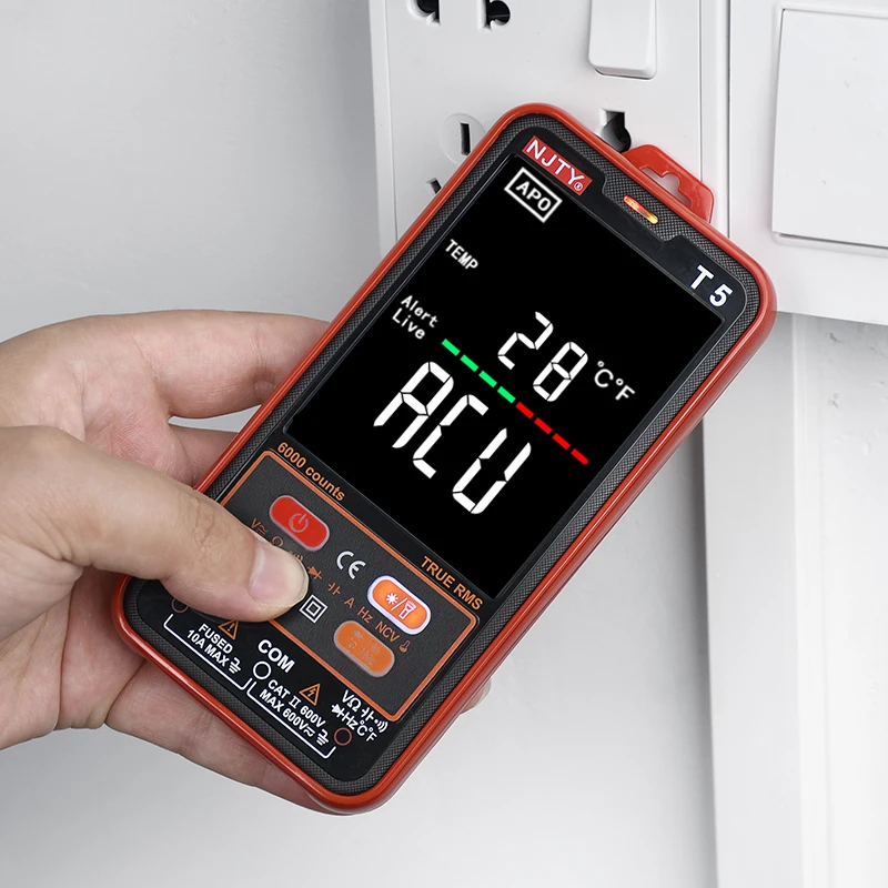 Электрический мультиметр T1 Карманный умный мини цифровой автомобильный тестер