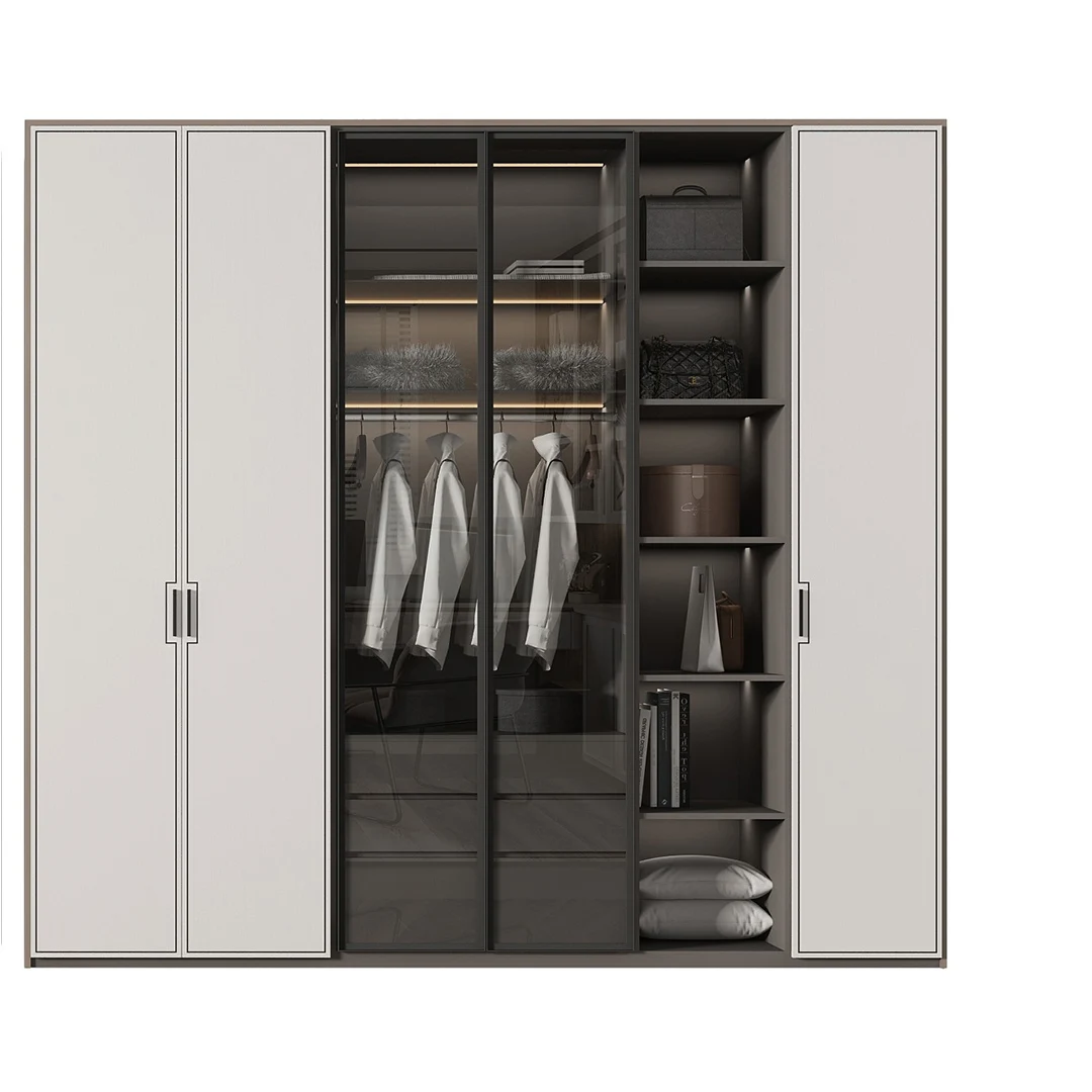 Изготовленные на заказ строительные Шкафы для спальни шкафы хранения гардероба